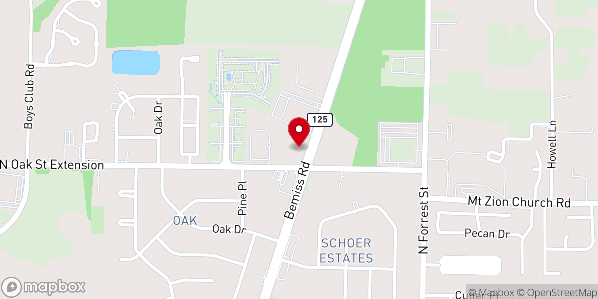 Map showing location of Trinity Presbyterian Church