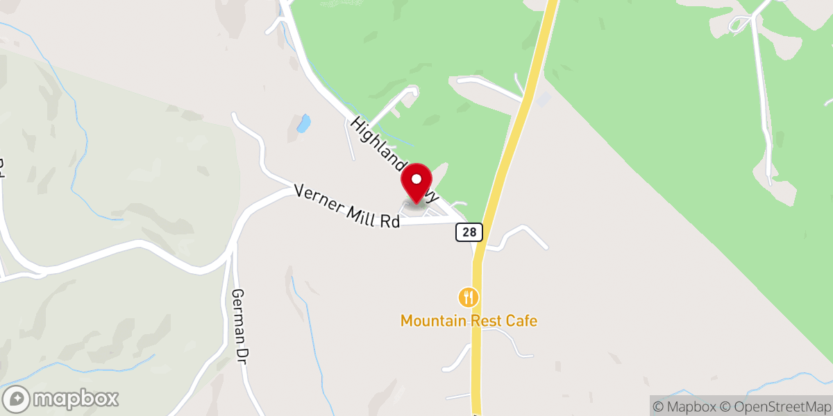 Map showing location of Monte Vista Baptist Church
