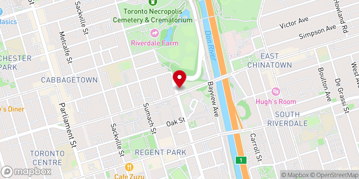 Map showing location of Serbian Eastern Orthodox Church St. Sava