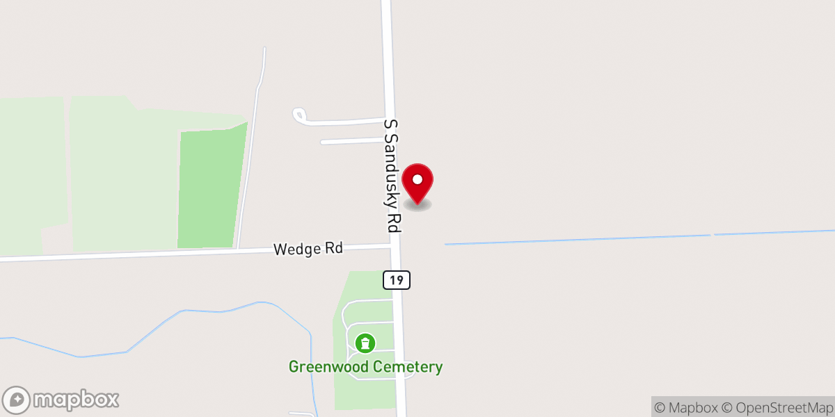 Map showing location of Sandusky Full Gospel Church