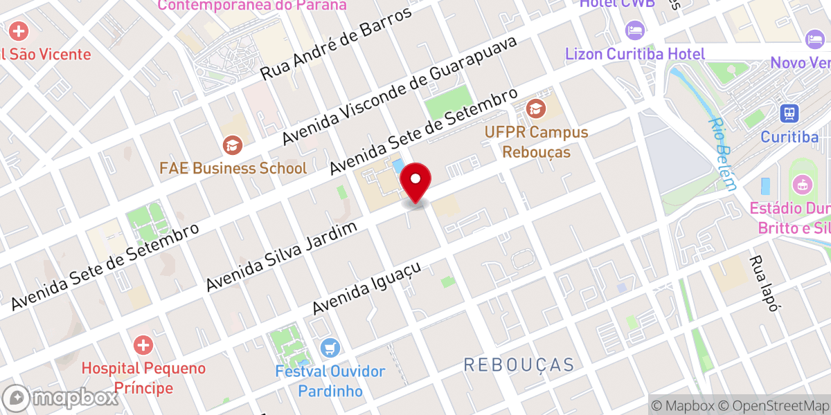Map showing location of Santuário Mãe de Deus