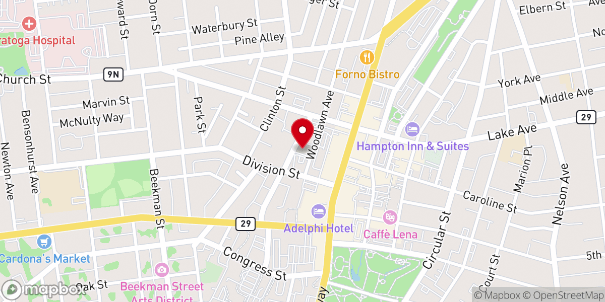 Map showing location of The Salvation Army Saratoga Springs, NY