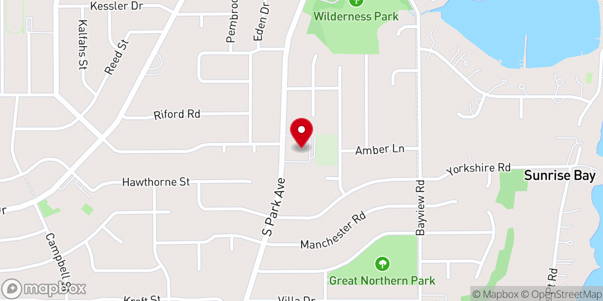 Map showing location of Peace Lutheran Church