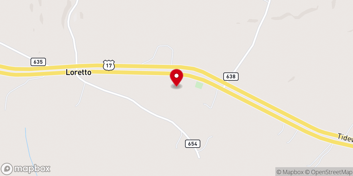 Map showing location of First Baptist Church