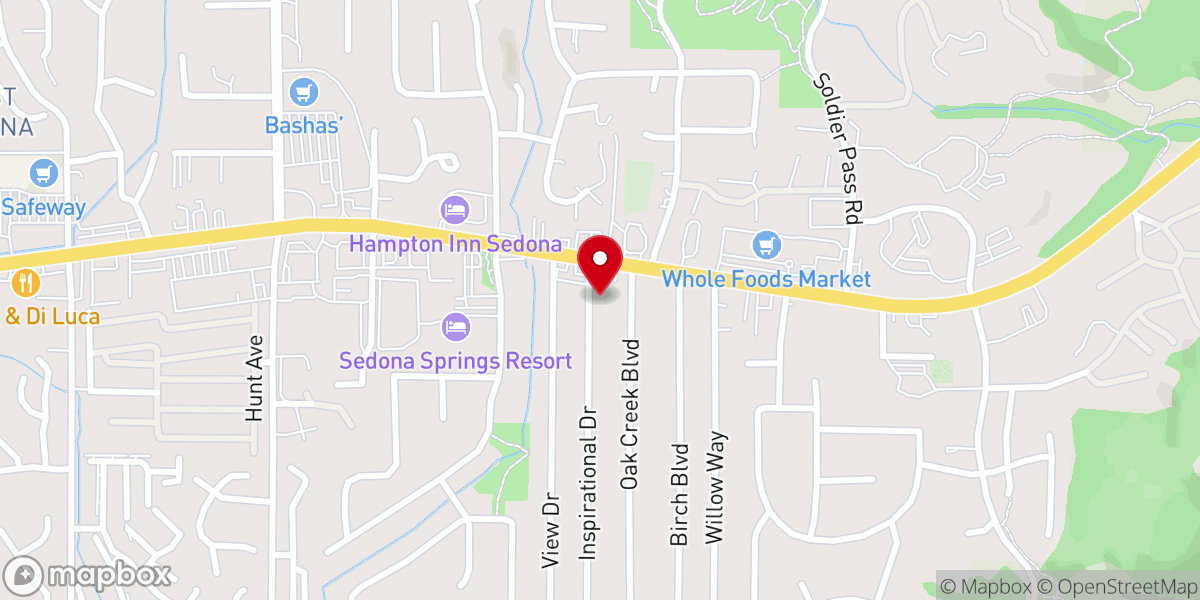 Map showing location of Sedona Community Food Bank