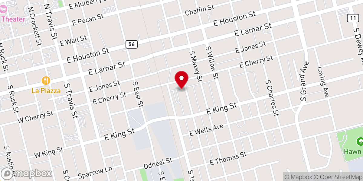 Map showing location of Iglesia Filadelfia Central