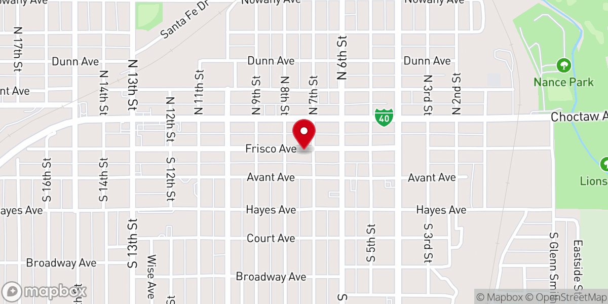 Map showing location of Iglesia Yeshua Viene Pronto