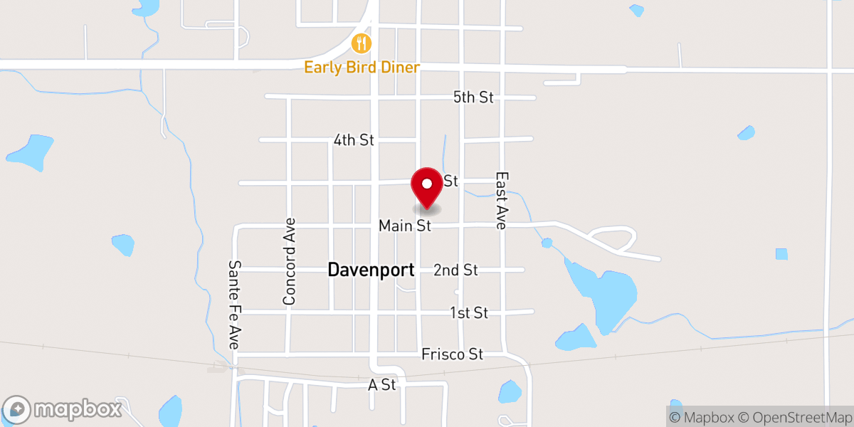 Map showing location of Christian Church
