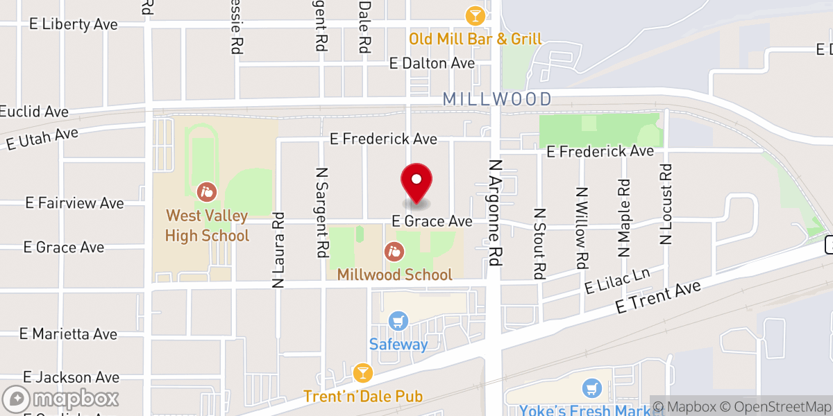 Map showing location of Grace Avenue Chapel
