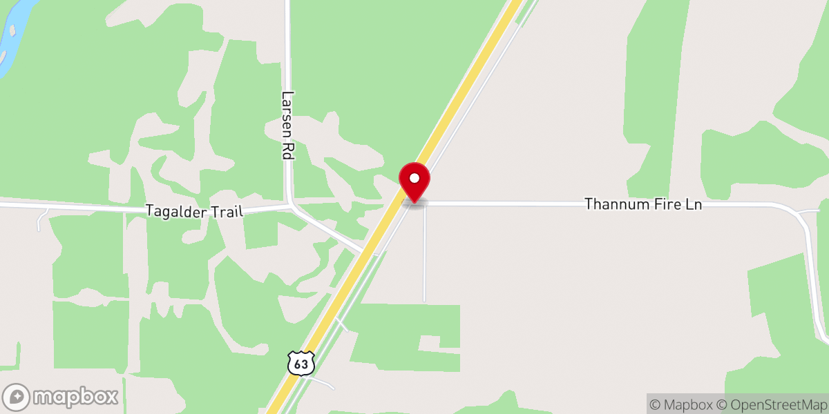 Map showing location of Calvary Baptist Church of the Northwoods