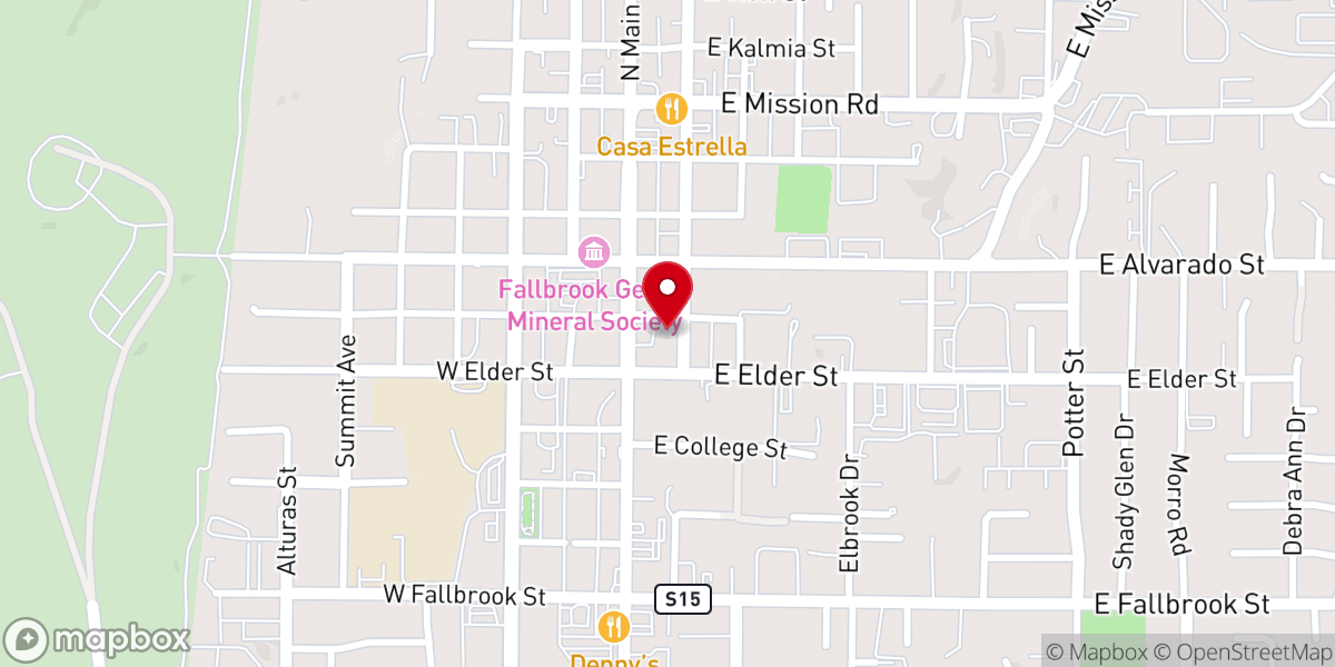 Map showing location of The Potters House of Fallbrook