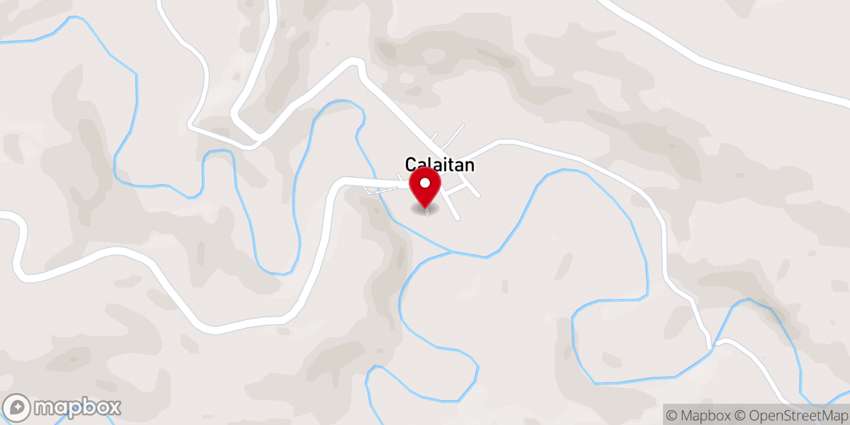 Map showing location of Calaitan Assembly of God Church