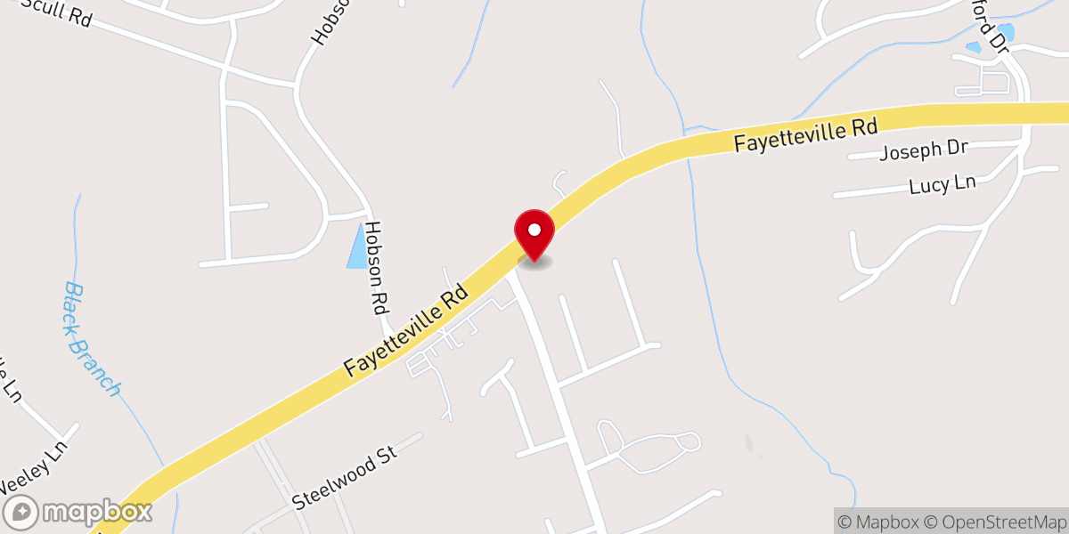 Map showing location of Parker Church
