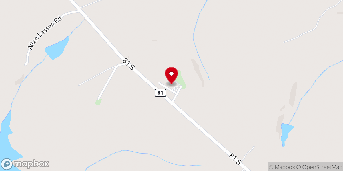 Map showing location of Glovers AME Church