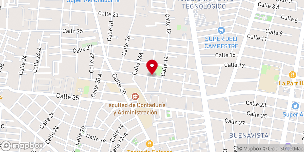 Map showing location of Rectoría Nuestra Señora de la Paz