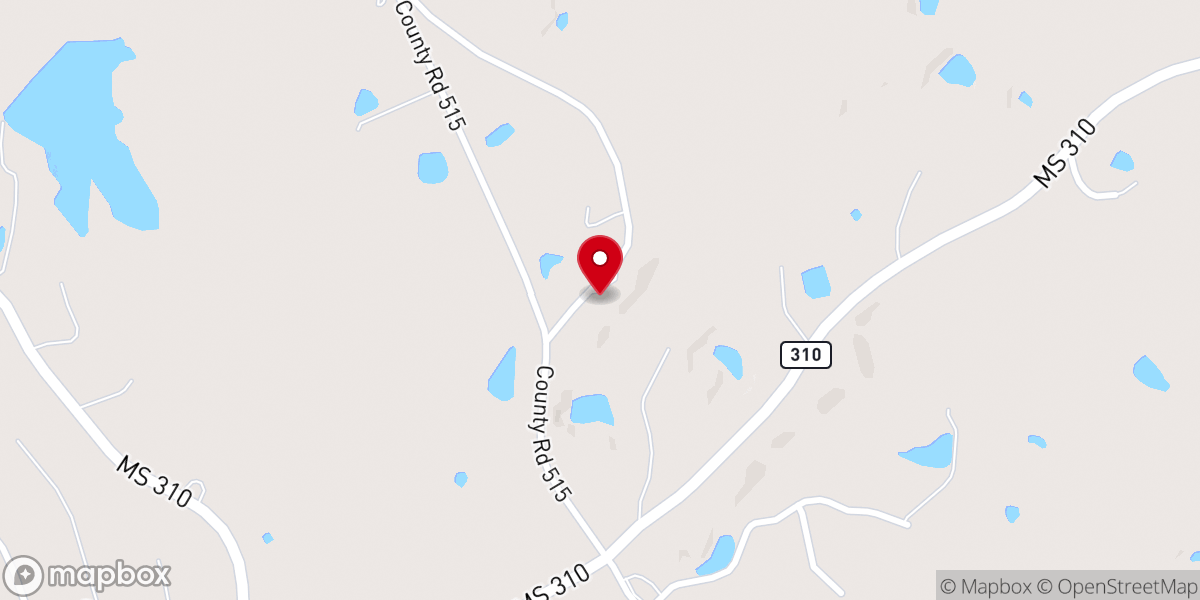 Map showing location of Oak Grove Church