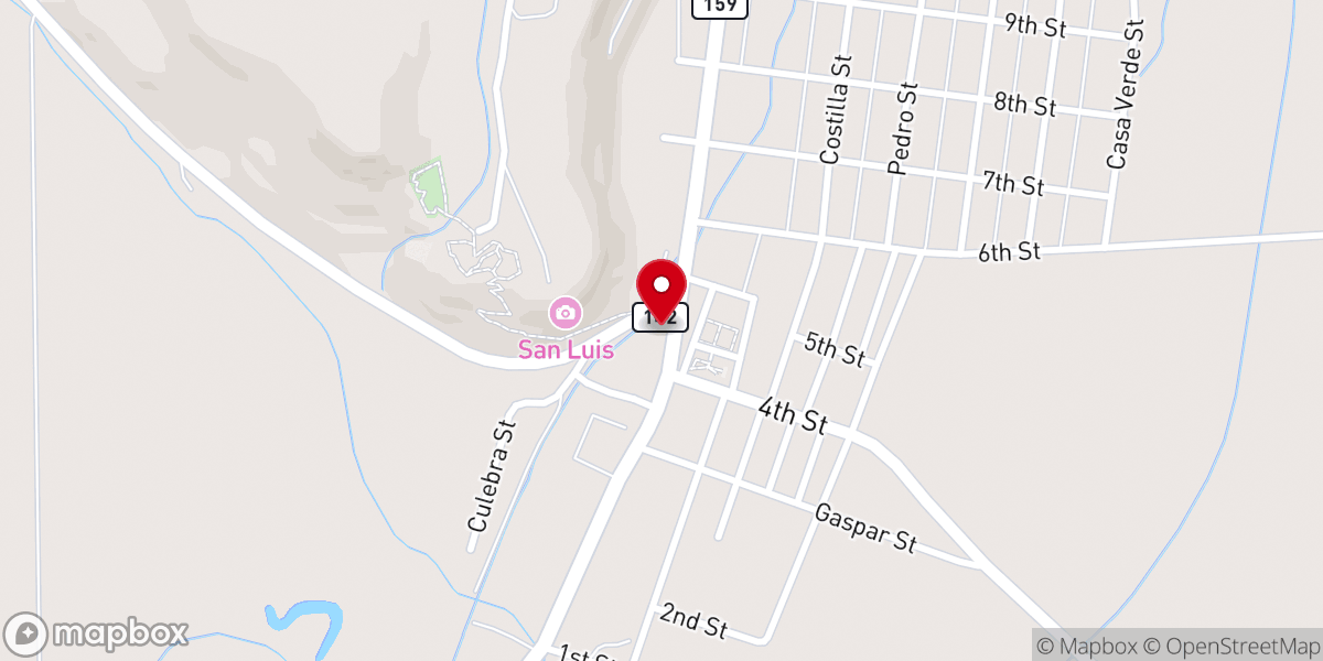 Map showing location of San Luis Coffee Company