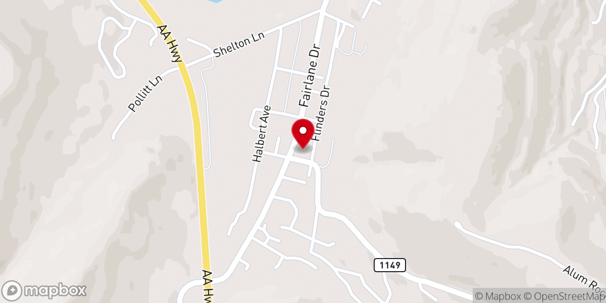 Map showing location of Living Waters Church