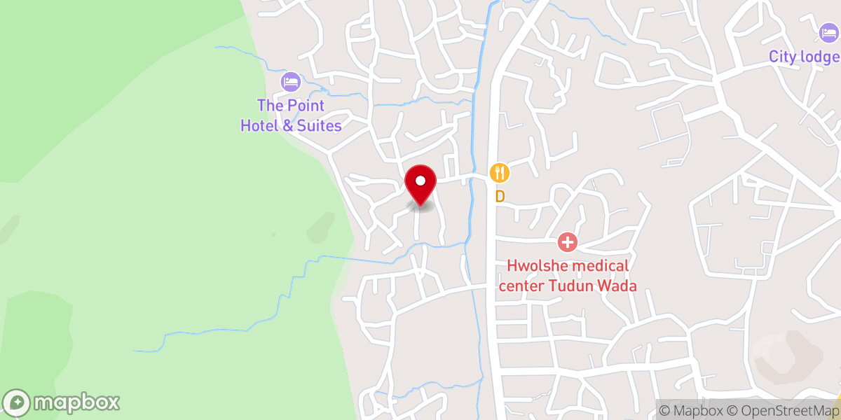 Map showing location of Christ Apostolic Church Tudun wada