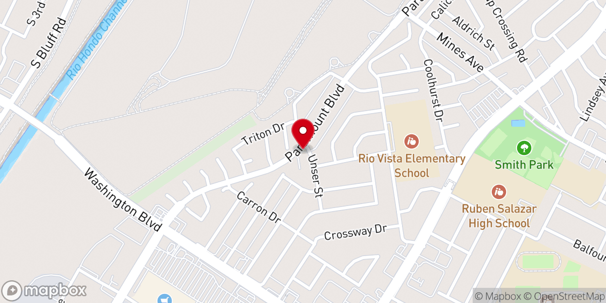 Map showing location of Pico Rivera United Methodist Church