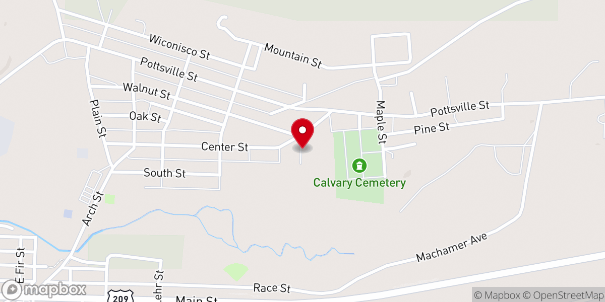 Map showing location of Faith Evangelical Congregational Church