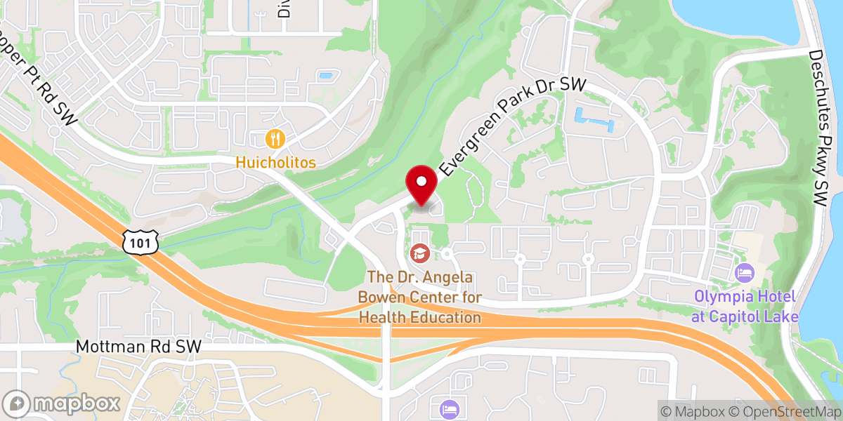Map showing location of First Church of Christ, Scientist, Olympia