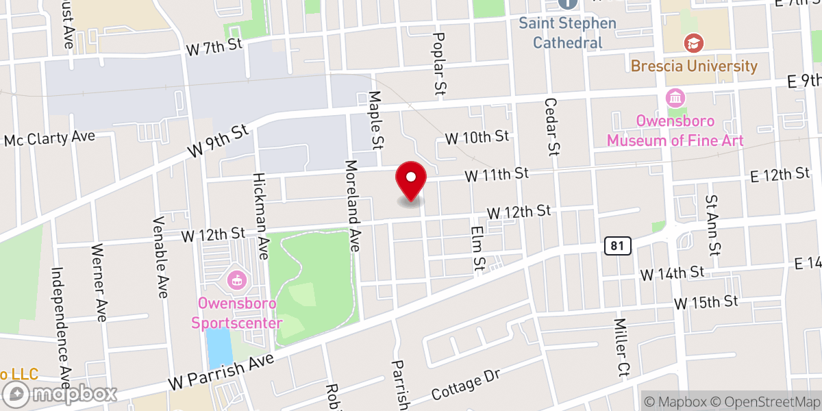 Map showing location of Woodlawn Global Methodist Church