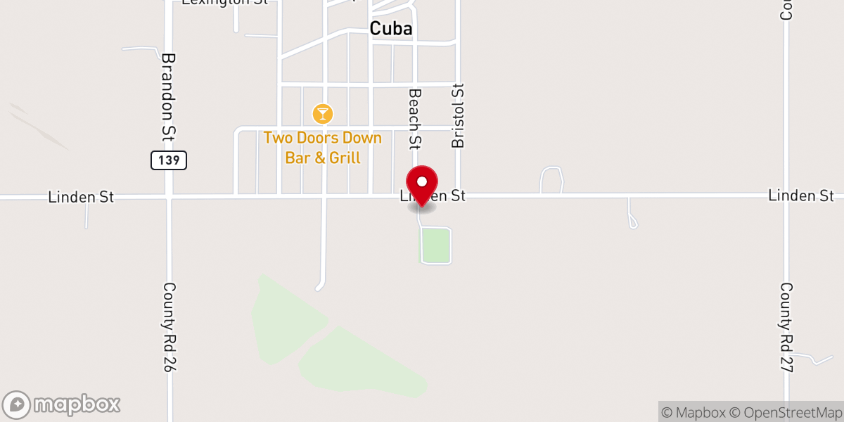 Map showing location of Saint Isidore Church