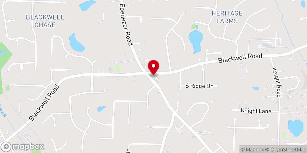 Map showing location of Fellowship Church