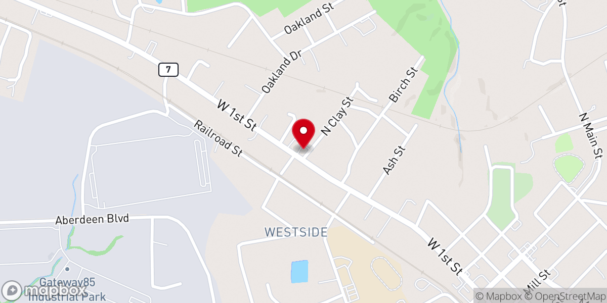 Map showing location of Lowell Church of God