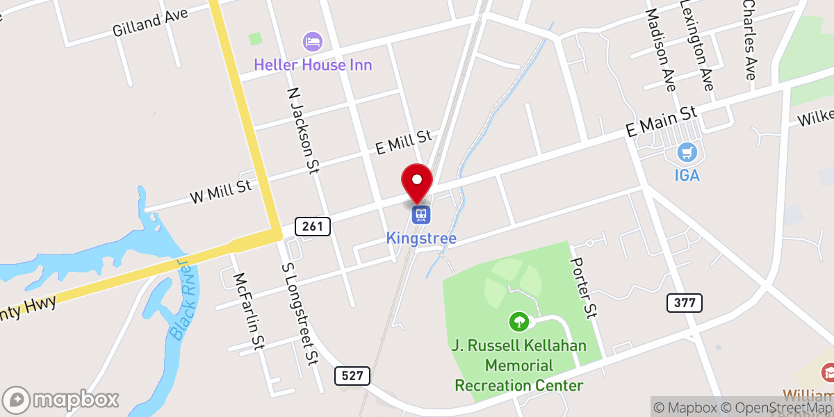 Map showing location of The King’s Bistro