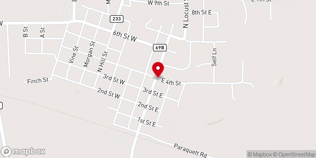 Map showing location of Methodist Church