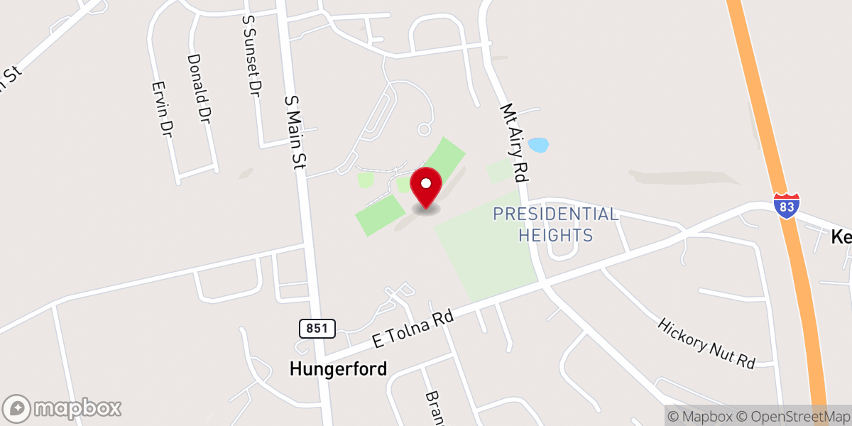 Map showing location of Living Hope Church of New Freedom