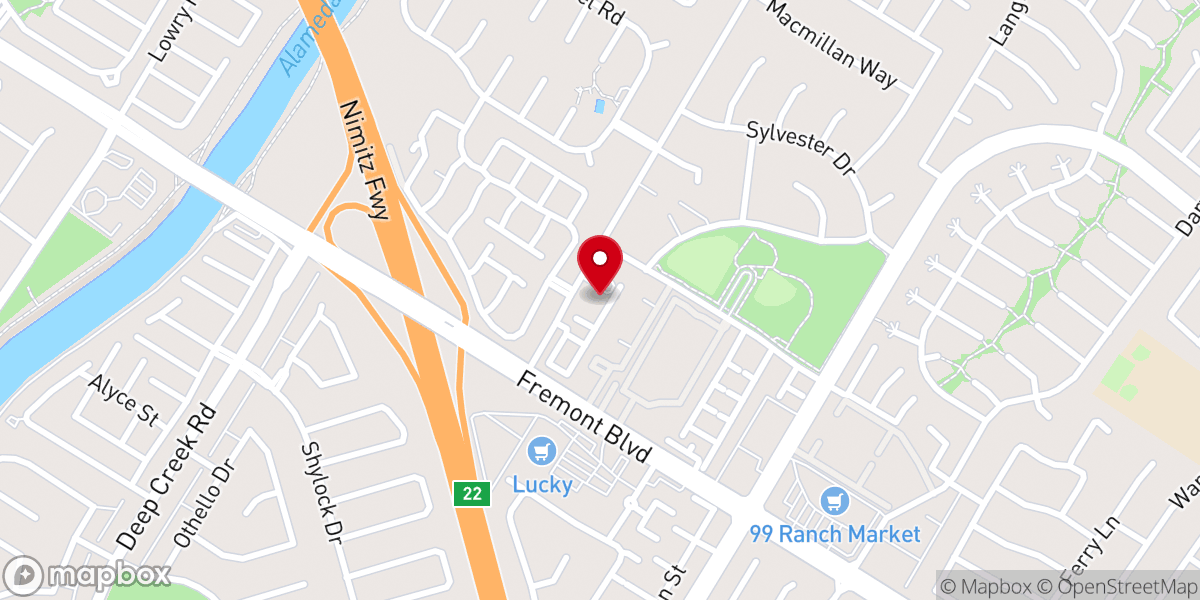 Map showing location of Hope Lutheran Church