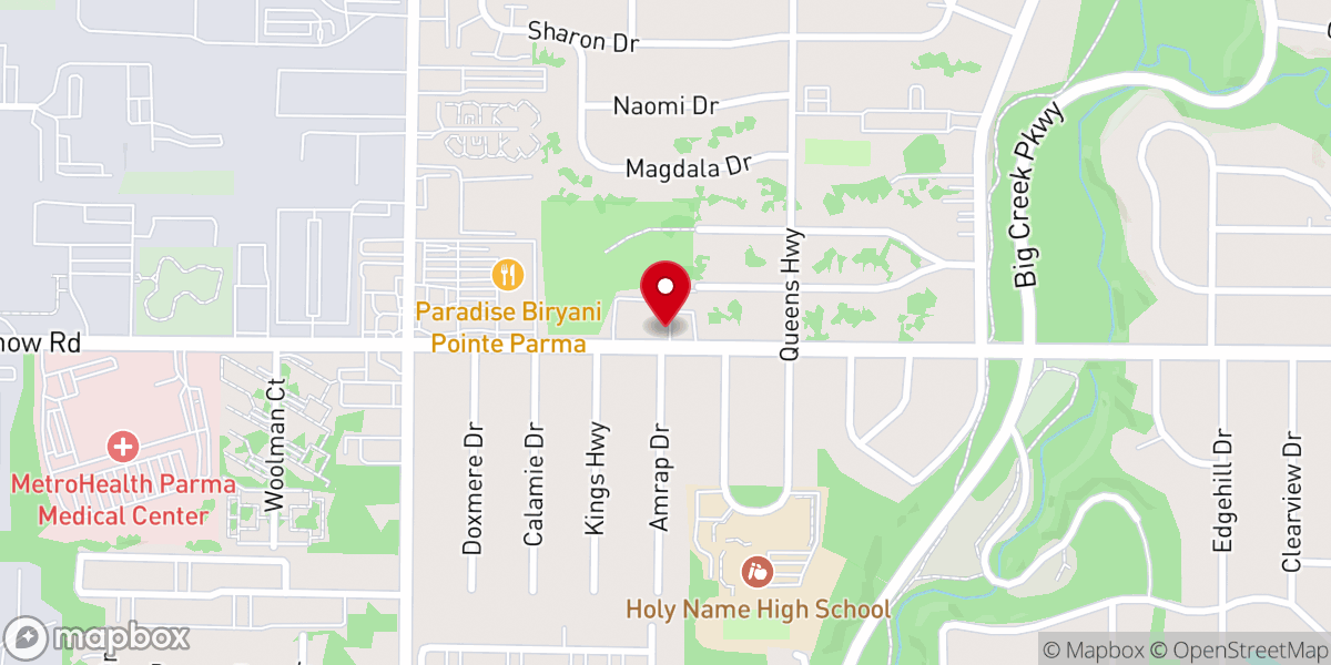 Map showing location of Mercy Hill Chapel