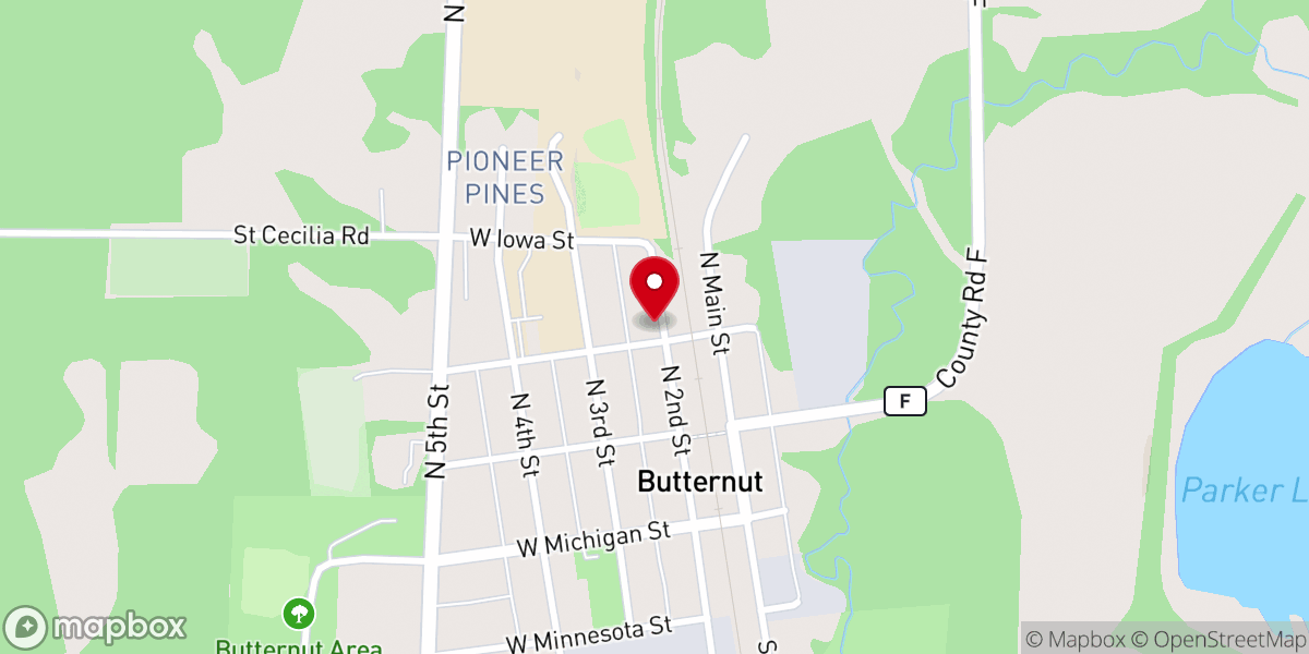 Map showing location of St Paul's Lutheran Church