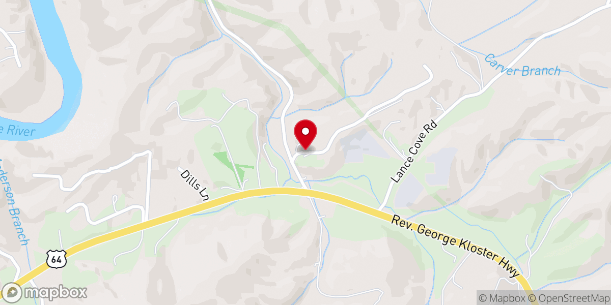Map showing location of Sweetwater Baptist Church