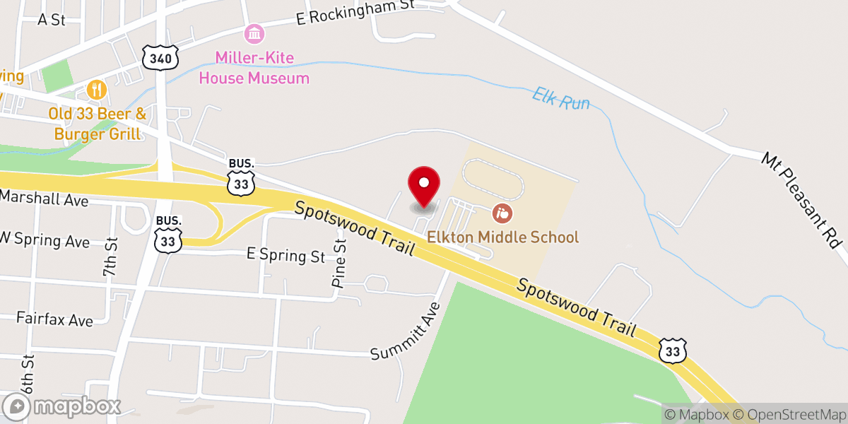 Map showing location of Elkton Seventh-day Adventist Church