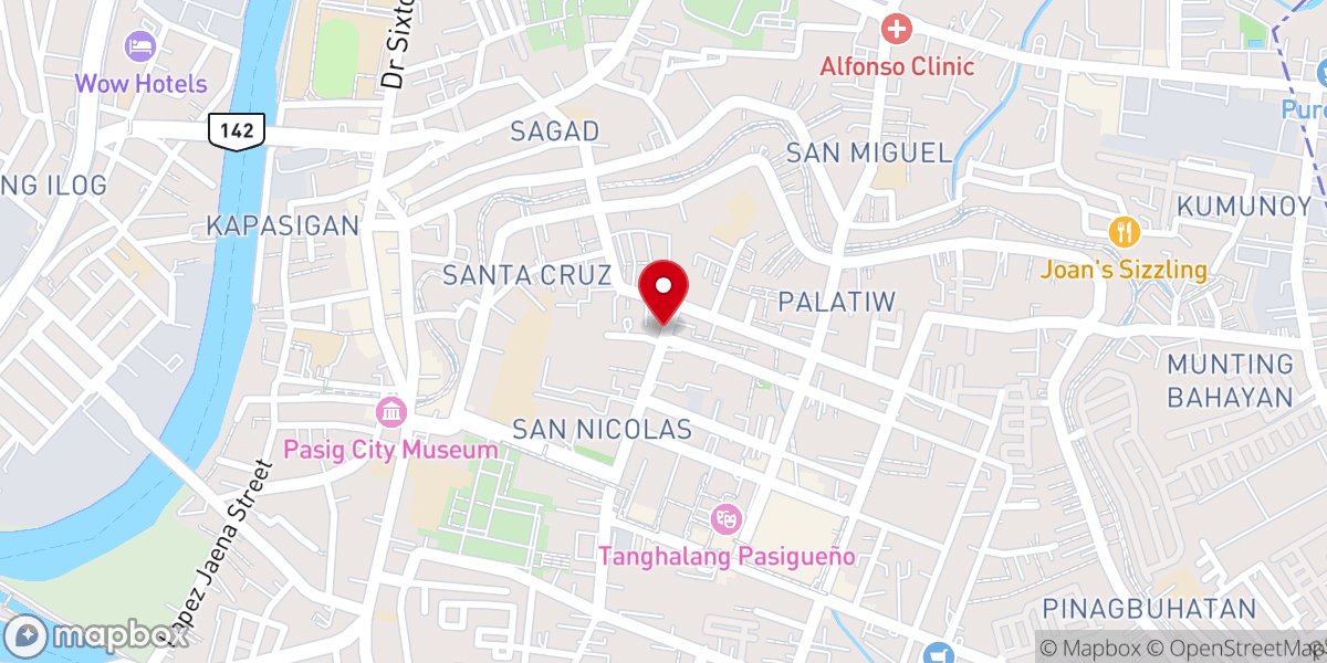 Map showing location of 82 F Manalo Street Sto Tomas Pasig City