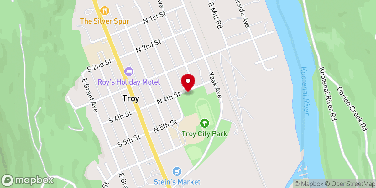 Map showing location of Troy Activity Center