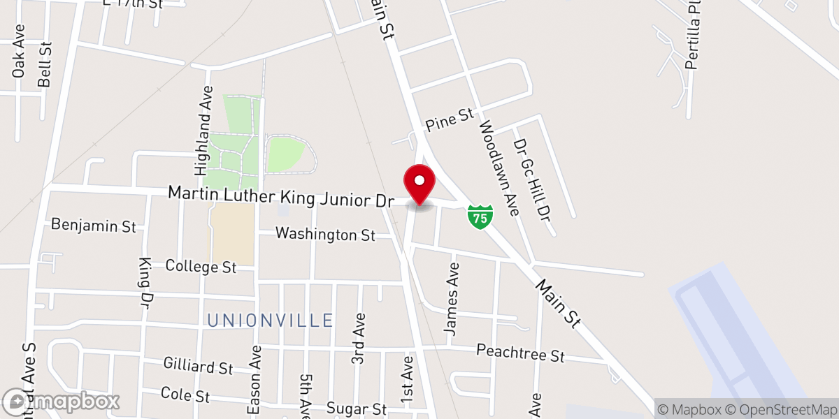 Map showing location of Shiloh Missionary Baptist Church