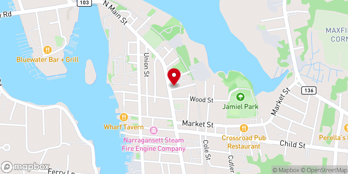 Map showing location of Tatters afternoon tea room Reservations Required