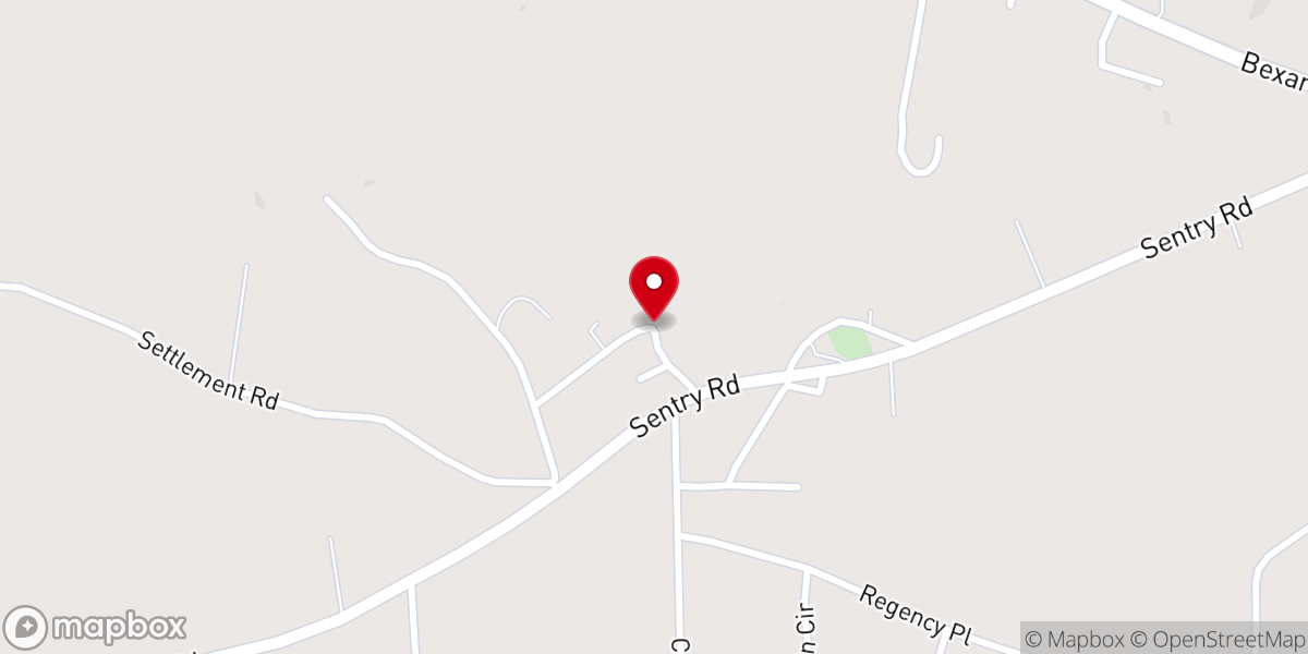 Map showing location of Gospel Light Church
