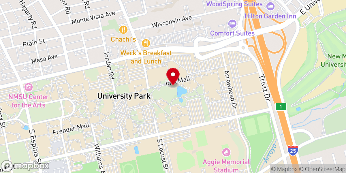 Map showing location of Spiritual Center
