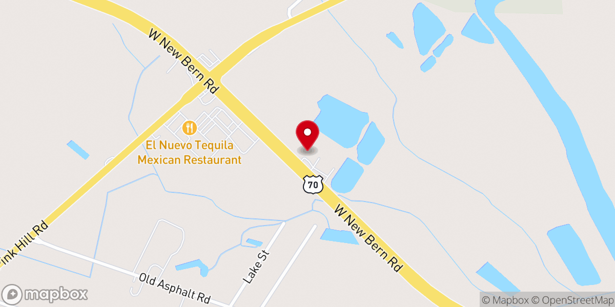 Map showing location of Tabernacle Free Will Baptist Church