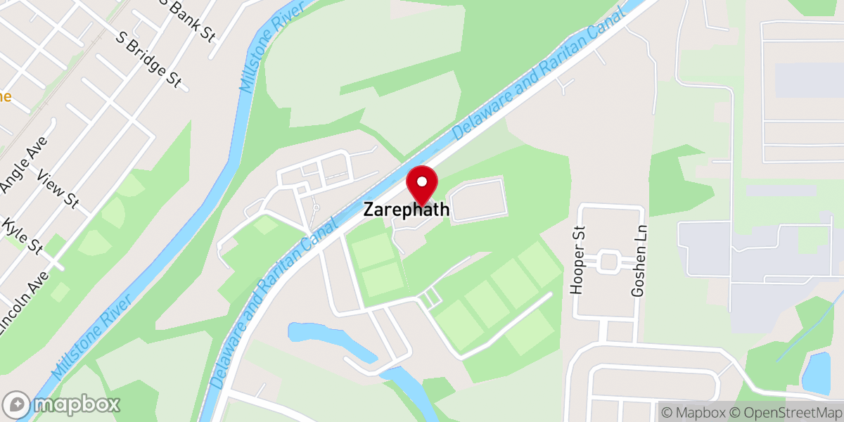 Map showing location of Zarephath Pantry - Food Distribution Center
