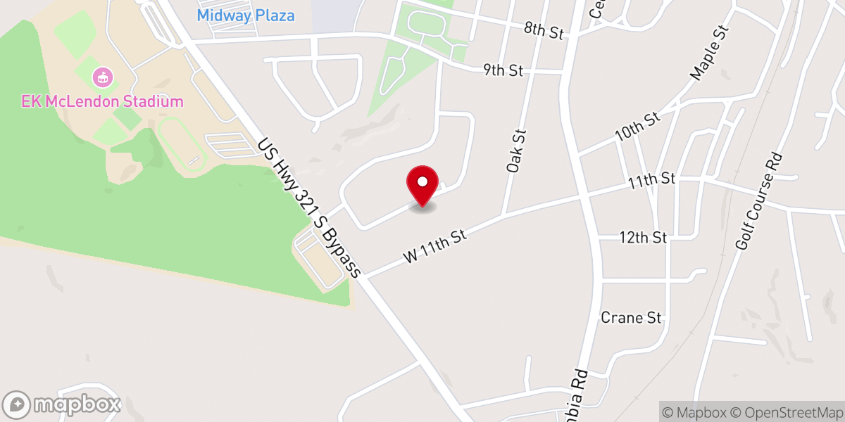 Map showing location of Church of the Nazarene Parsonage