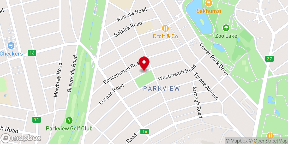 Map showing location of St. Columba's Presbyterian Church