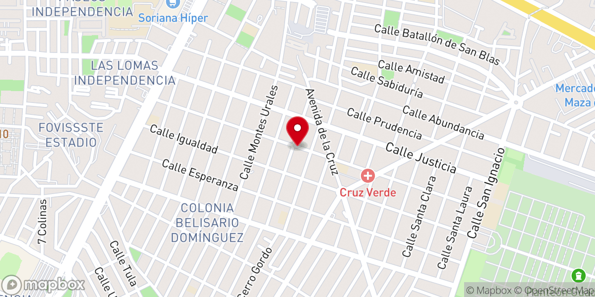 Map showing location of Iglesia Cristiana Bautista Amor & Gracia