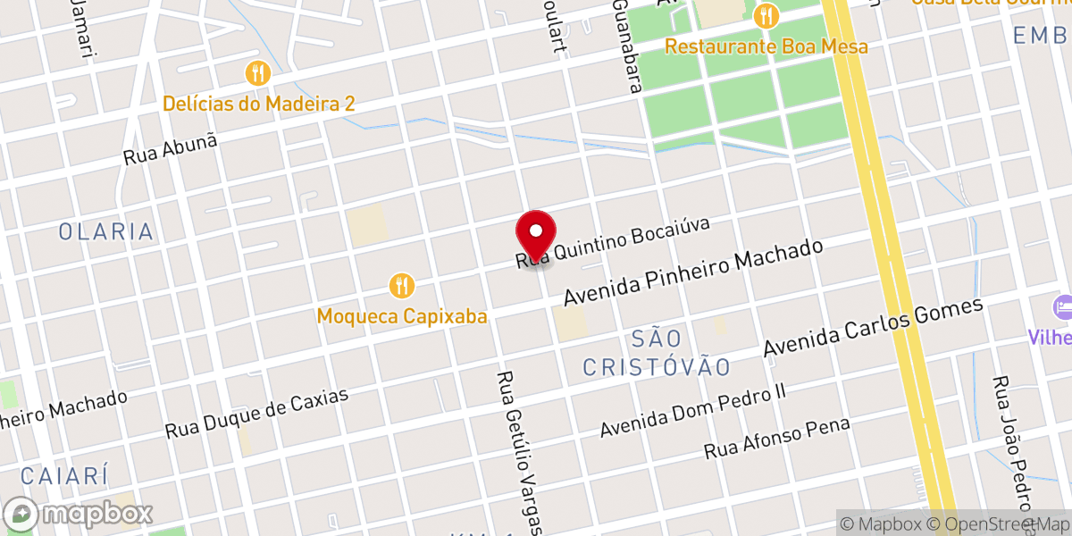 Map showing location of Igreja Batista Reformada de Porto Velho